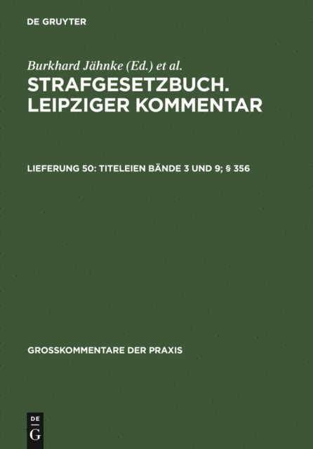 Ferdinand Gillmeister - Titeleien Bände 3 und 9; § 356, E-bok