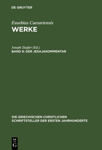 Joseph Ziegler - Der Jesajakommentar, E-bok