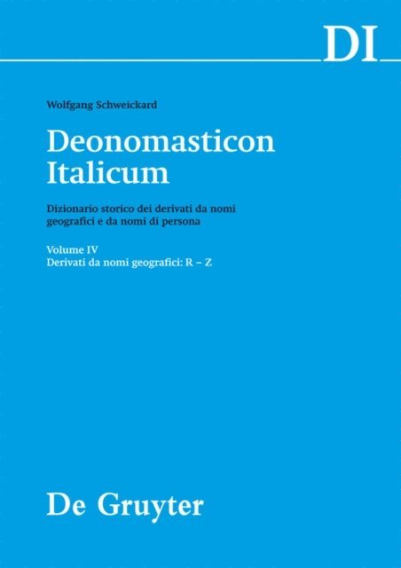 Wolfgang Schweickard - Derivati da nomi geografici (R-Z), E-bok