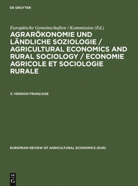 Europaische Gemeinschaften / Kommission - Version Française, E-bok