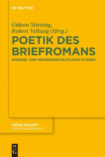 Robert Vellusig, Gideon Stiening - Poetik des Briefromans, E-bok