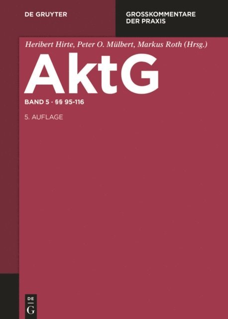 Markus Roth, Klaus J. Hopt - §§ 95-116, E-bok