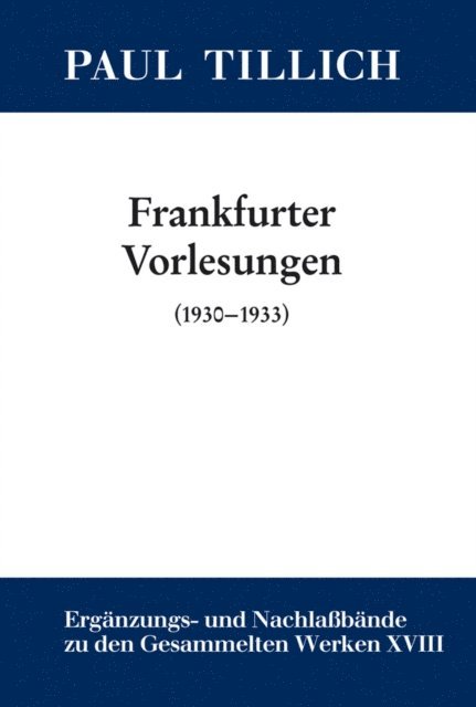 Erdmann Sturm - Frankfurter Vorlesungen, E-bok