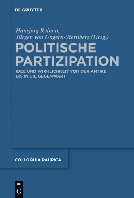 Jurgen von Ungern-Sternberg, Hansjorg Reinau - Politische Partizipation, E-bok