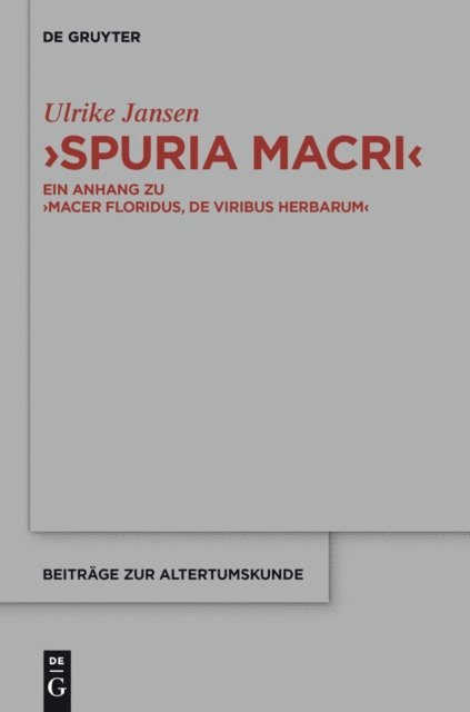 Ulrike Jansen - "Spuria Macri", E-bok