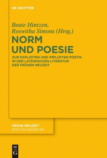 Roswitha Simons, Beate Hintzen - Norm und Poesie, E-bok