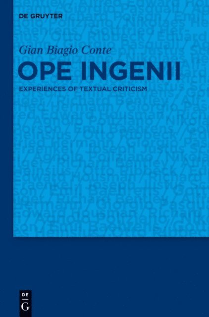 Gian Biagio Conte - Ope ingenii, E-bok