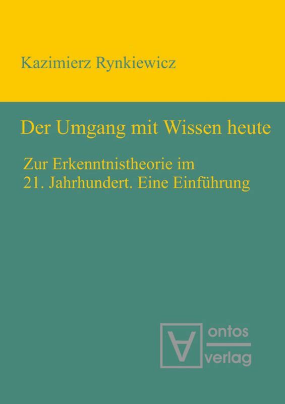 Kazimierz Rynkiewicz - Umgang mit Wissen heute, Inbunden