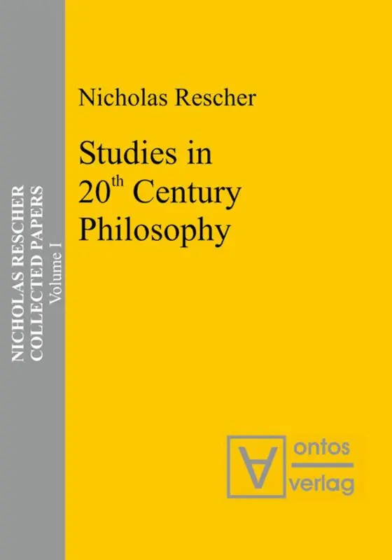 Nicholas Rescher - Studies in 20th Century Philosophy, Inbunden. Tillgänglighet: Lägg i varukorg