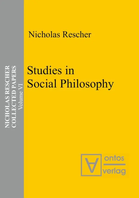 Nicholas Rescher - Studies in Social Philosophy, Inbunden. Tillgänglighet: Lägg i varukorg