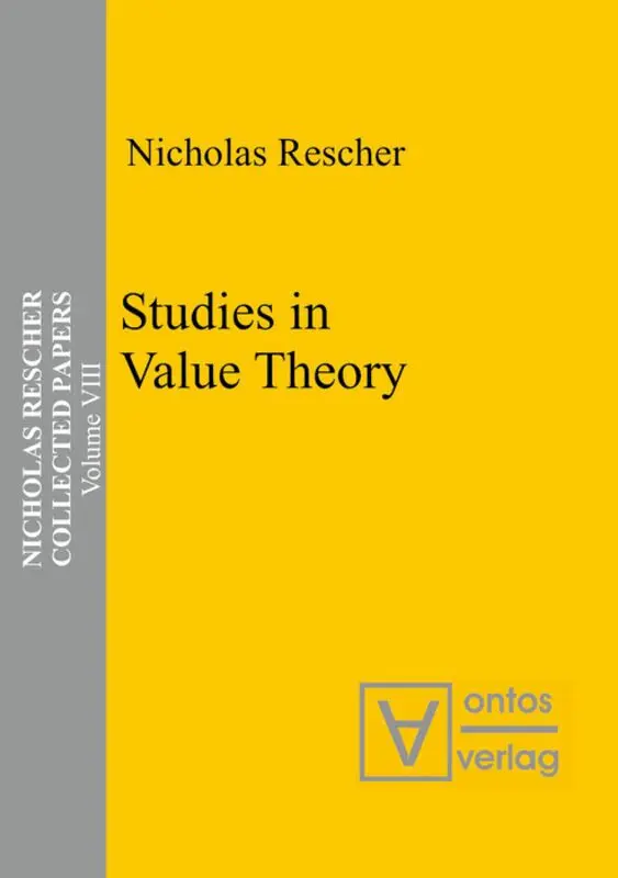 Nicholas Rescher - Studies in Value Theory, Inbunden. Tillgänglighet: Lägg i varukorg