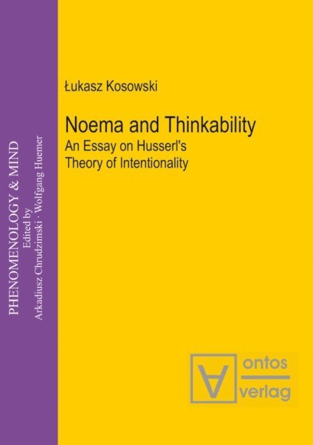Lukasz Kosowski - Noema and Thinkability, E-bok
