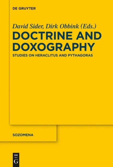 Dirk Obbink, David Sider - Doctrine and Doxography, E-bok