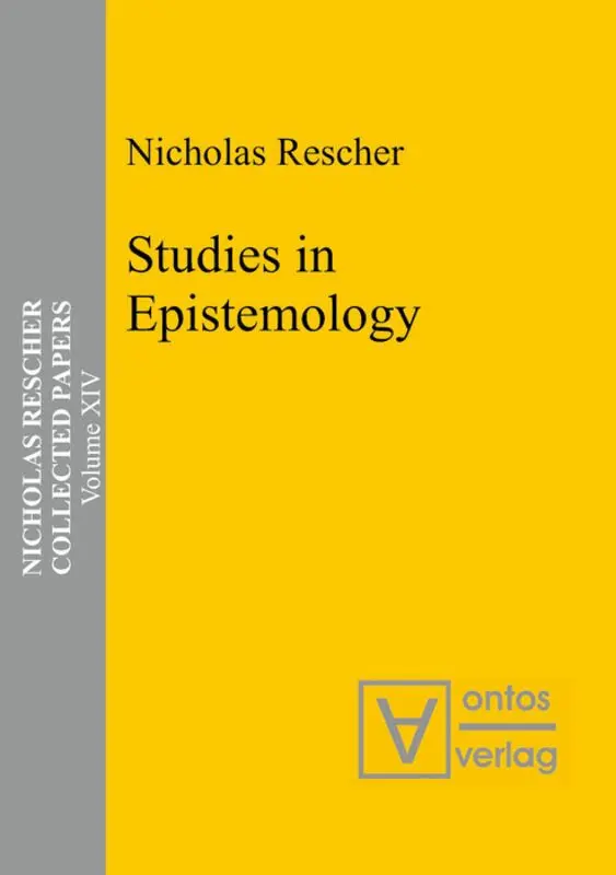 Nicholas Rescher, Nicholas Rescher - Studies in Epistemology, Inbunden. Tillgänglighet: Lägg i varukorg