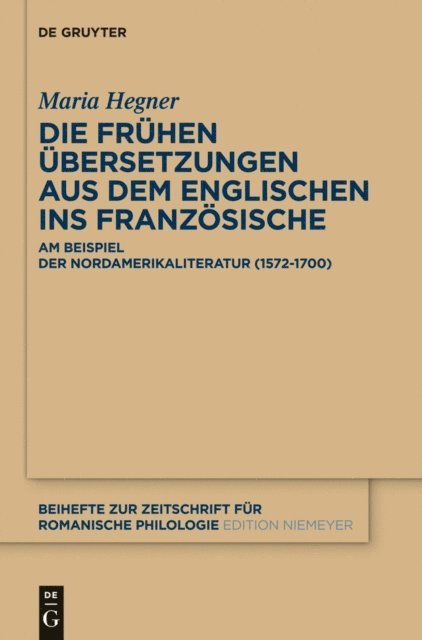 Maria Hegner - Die frühen Übersetzungen aus dem Englischen ins Französische, E-bok