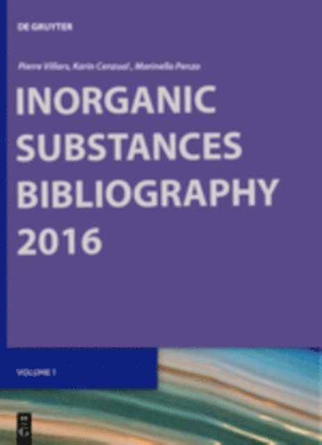 Marinella Penzo, Karin Cenzual, Pierre Villars - Bibliography, E-bok