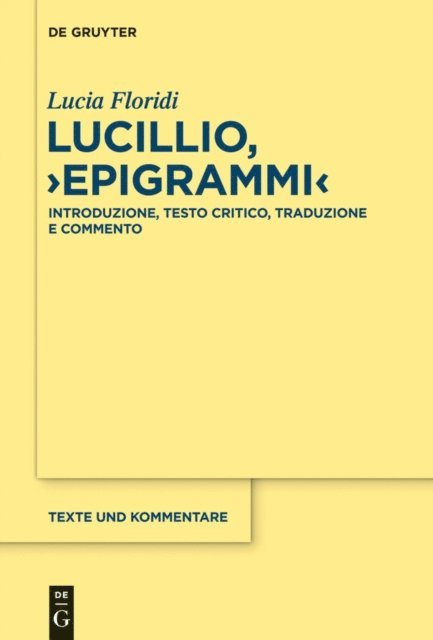 Lucia Floridi - Lucillio, "Epigrammi", E-bok