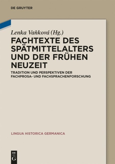 Lenka Vankova - Fachtexte des Spätmittelalters und der Frühen Neuzeit, E-bok