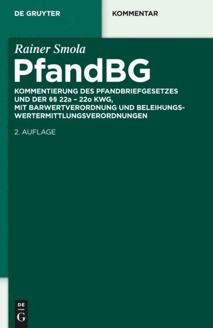 Rainer Smola - Pfandbriefgesetz, E-bok
