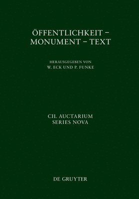 Werner Eck, Peter Funke - Öffentlichkeit - Monument - Text, Inbunden. Tillgänglighet: Kommande