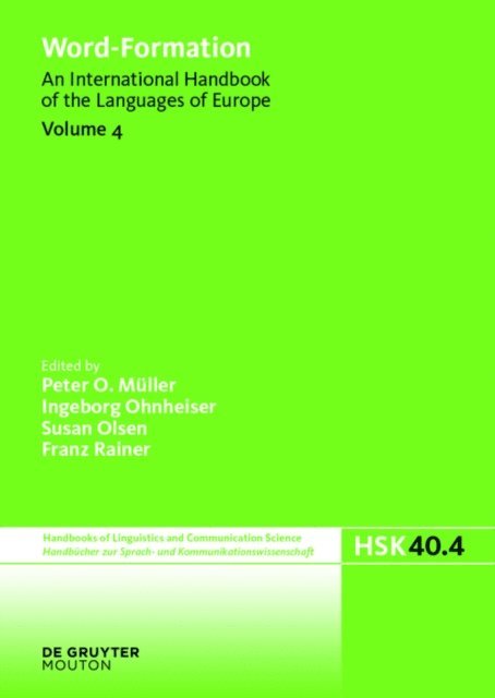 Franz Rainer, Susan Olsen, Ingeborg Ohnheiser, Peter O. Muller - Word-Formation, E-bok