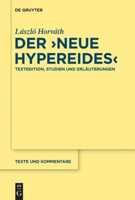 Laszlo Horvath - Der "Neue Hypereides", E-bok