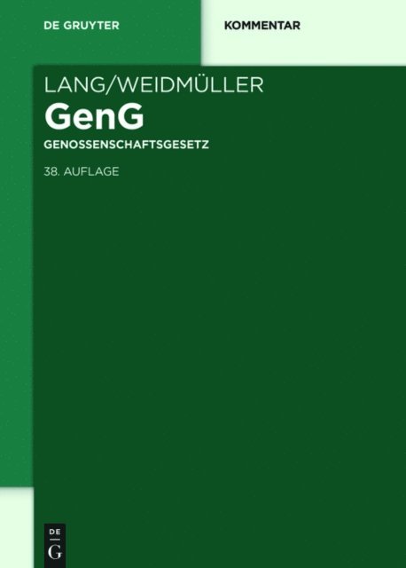 Jan Holthaus, Dirk Lehnhoff - Lang/Weidmüller Genossenschaftsgesetz, E-bok