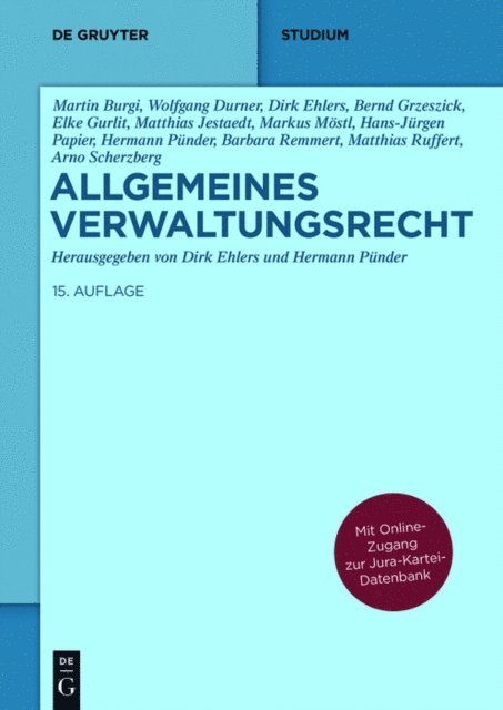 Hermann Punder, Dirk Ehlers - Allgemeines Verwaltungsrecht, E-bok