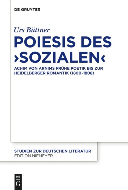 Urs Buttner - Poiesis des ‚Sozialen‘, E-bok