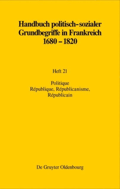 Martin Papenheim, Raymonde Monnier - Politique. République, Républicanisme, Républicain, E-bok