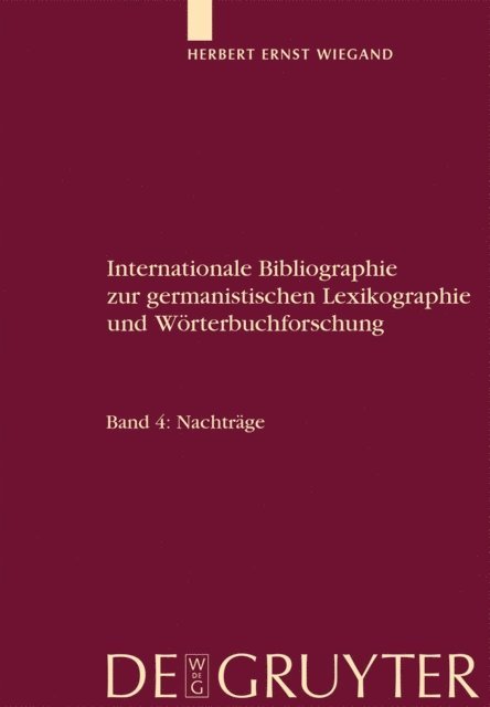 Herbert Ernst Wiegand - Nachträge, E-bok