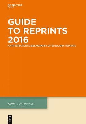 Degruyter - Author Title and Subject Guide, Inbunden