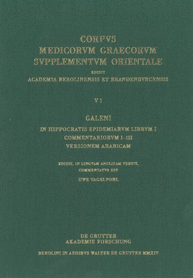 Uwe Vagelpohl - Galeni in Hippocratis Epidemiarum Librum I Commentariorum I-III Versio Arabica, Inbunden. Tillgänglighet: Tillfälligt slut