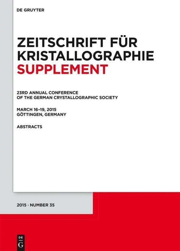 Nocontributor - 23rd Annual Conference of the German Crystallographic Society, March 16–19, 2015, Göttingen, Germany, Häftad. Tillgänglighet: Tillfälligt slut