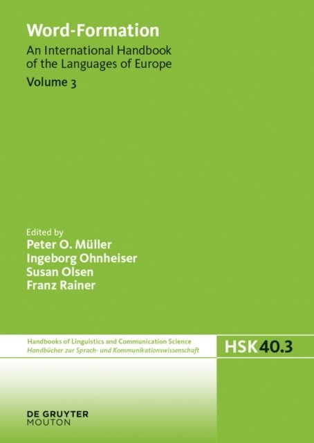 Franz Rainer, Susan Olsen, Ingeborg Ohnheiser, Peter O. Muller - Word-Formation, E-bok