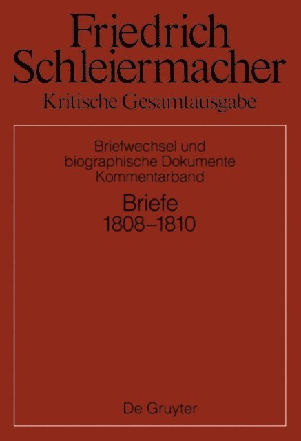 Sarah Schmidt - Briefwechsel 1808-1810, E-bok