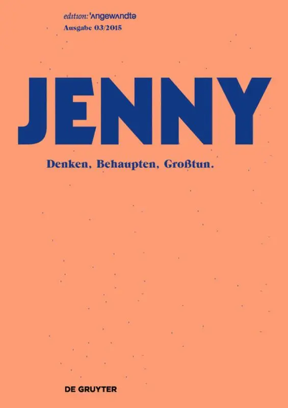 Timo Brandt, Ianina Ilitcheva, Nastasja Penzar, Lena Ures, Johanna Wieser - JENNY. Ausgabe 03, Häftad. Tillgänglighet: Tillfälligt slut