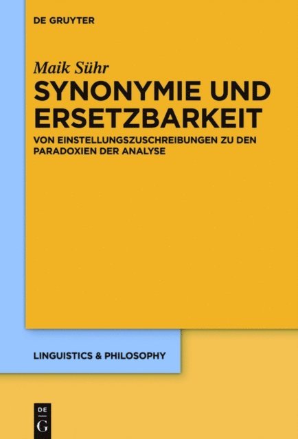 Maik Suhr - Synonymie und Ersetzbarkeit, E-bok