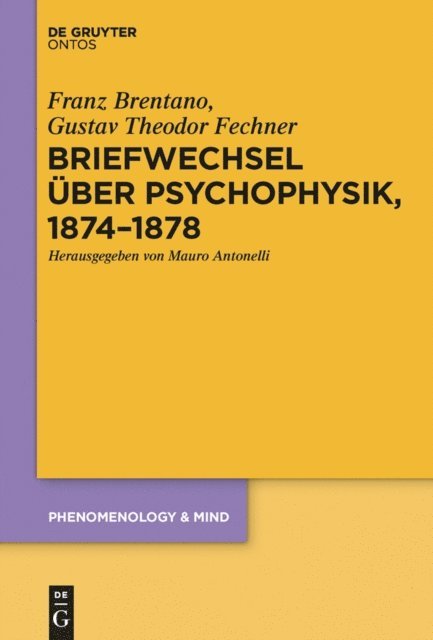 Gustav Theodor Fechner, Franz Brentano, Mauro Antonelli - Briefwechsel über Psychophysik, 1874–1878, E-bok