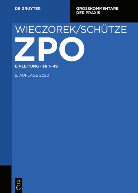 Sabine Hartmann, Ferdinand Kruis, Fabian Reuschle, Uwe Gerken, Stefan Smid - Einleitung; §§ 1-49, E-bok