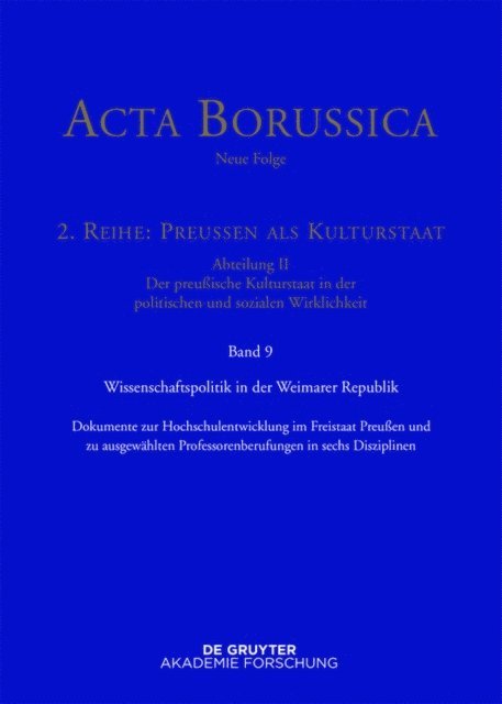 Hartwin Spenkuch, Wolfgang Neugebauer, BBAW Berlin-Brandenburgische - Wissenschaftspolitik in der Weimarer Republik, E-bok