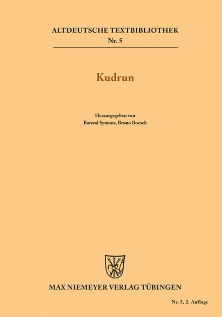 Bruno Boesch, Barend Symons - Kudrun, E-bok
