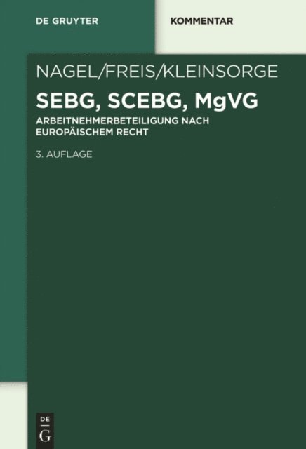 Georg Kleinsorge, Gerhild Freis, Bernhard Nagel - SEBG, SCEBG, MgVG, E-bok