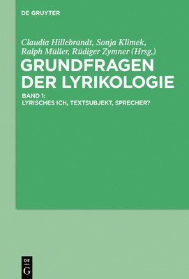 Claudia Hillebrandt, Sonja Klimek, Ralph Müller, Rüdiger Zymner - Grundfragen Der Lyrikologie 1, Inbunden. Tillgänglighet: Tillfälligt slut