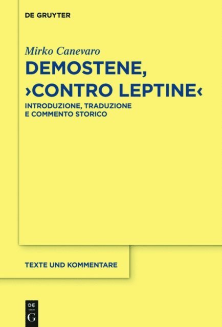 Mirko Canevaro - Demostene, "Contro Leptine", E-bok