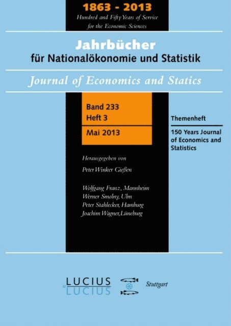 Peter Winker, Wolfgang Franz - 150 Years Journal of Economics and Statistics, E-bok