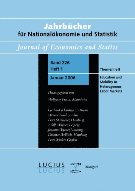 Wolfgang Franz - Education and Mobility in Heterogeneous Labor Markets, E-bok