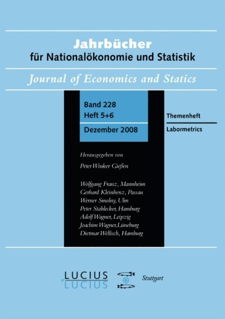 Joachim Wagner, Wolfgang Meyer, Reinhard Hujer, Knut Gerlach, Wolfgang Franz, Lutz Bellmann - Labormetrics, E-bok