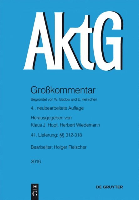 Holger Fleischer - §§ 312-318, E-bok