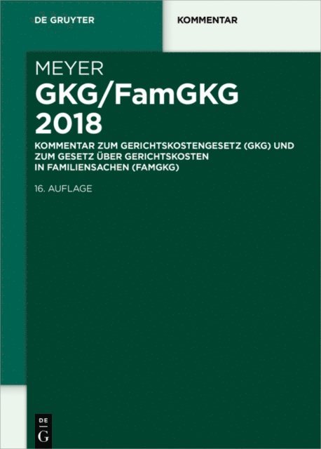 Dieter Meyer - GKG/FamGKG 2018, E-bok